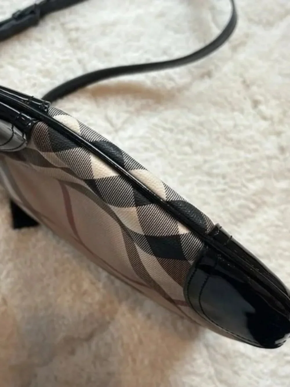 BURBERRY DRYDEN NOVA CHECK CROSSBODY BAG / BLACK PEWTER - Picture 4 of 7